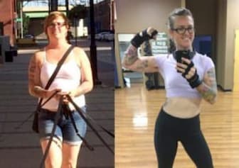Kelly Stucker before and after her lifestyle transformation