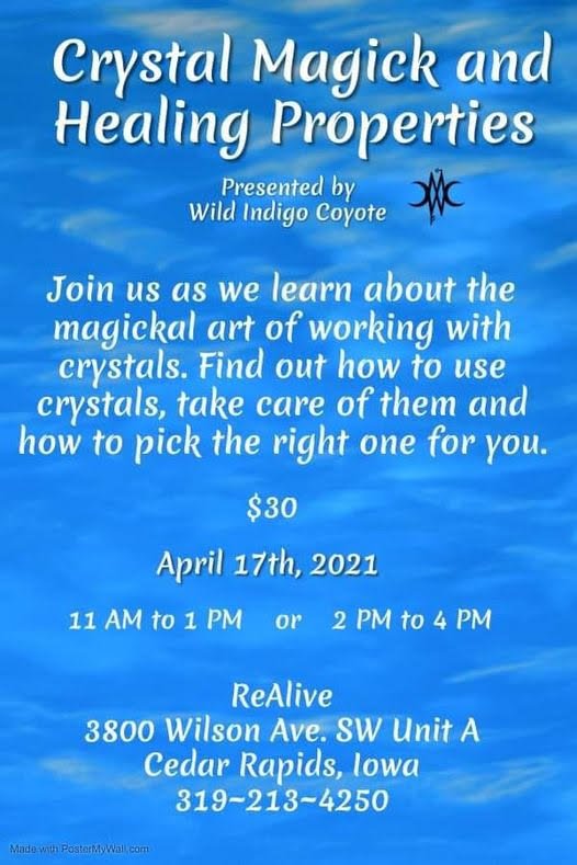 CRYSTAL MAGICK AND HEALING PROPERTIES Cedar Rapids IA ReAlive