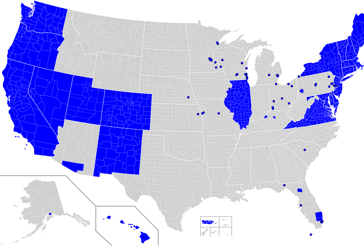 US states banning conversion therapy for minors.svg