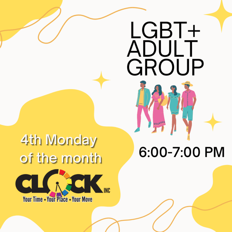 LGBT+ Adult Group with Clock Inc.