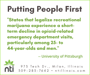 States that legalize recreational marijuana experience a short-term decline in opioid-related emergency department visits, particularly among 25- to 44-year-olds and men."