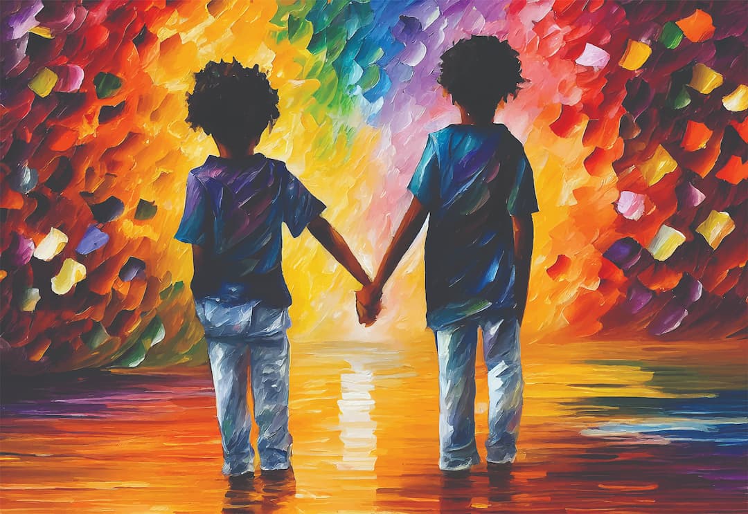 If We All Held Hands by Eric Appelquist of Moline, Illinois. 2023 Embracing Our Differences.
