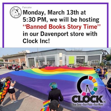 RAYGUN holds Banned Book Storytime with Clock Inc.