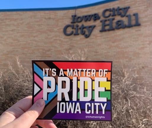It's a Matter of Pride, Iowa City stickers from Iowa City Office of Equity and Human Rights