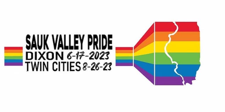 Sauk Valley Pride in Illinois for Dixon June 17 and Rock Falls and Sterling August 26