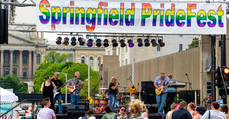 Springfield PrideFest stage from 2020