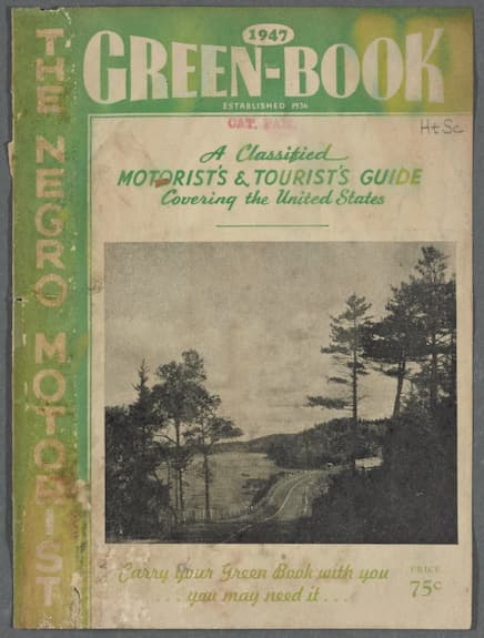 Cover of The Negro Artist Green Book from 1947