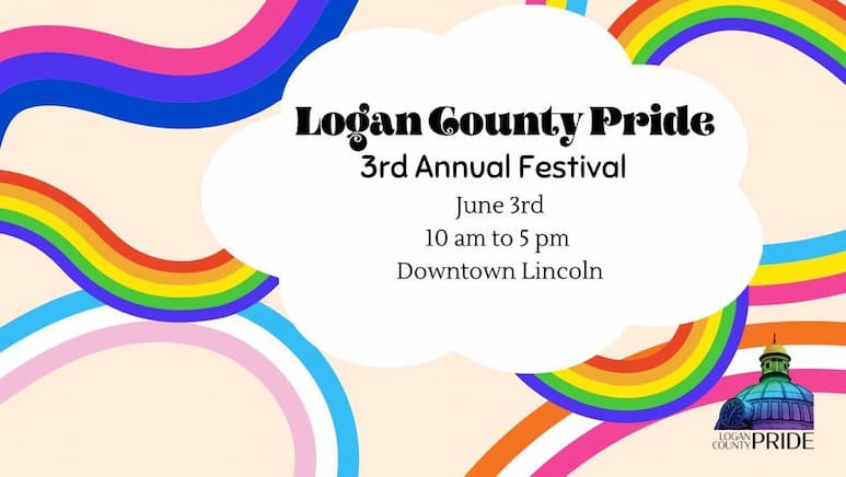 Logan County Pride in Lincoln, Illinois on June 3