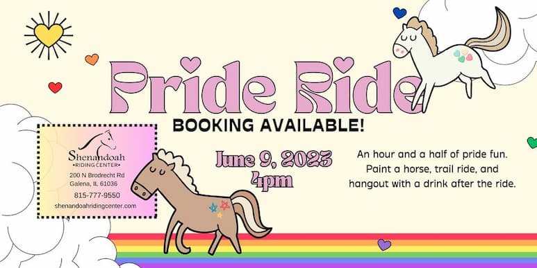 Pride Ride June 9 at Shenandoah Riding Center