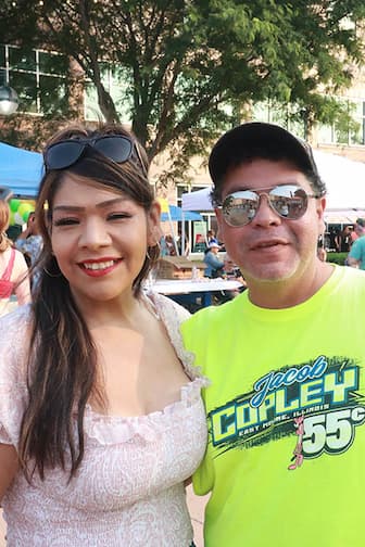 Graciela Macias and Armando Ochoa at Pride Party at Bass Street Landing, June 17, 2023.
