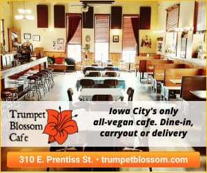 Trumpet Blossom Cafe vegan restaurant in Iowa City