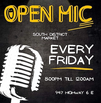 Open Mic at South District Market in Iowa City