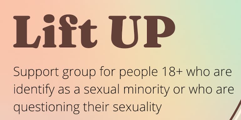 Lift UP support group for adults who identify as sexual minorities