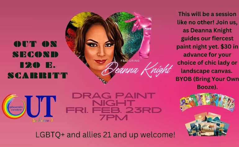 Deanna Knight at Drag Paint Night