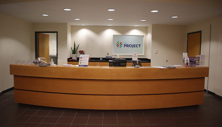 Lobby for The Project of the Quad Cities new headquarters on John Deere Road
