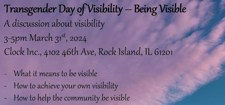 Transgender Day of Visibility at Clock Inc