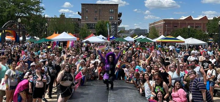 CR Pride Festival featuring audience and stage runway