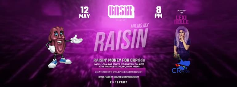 Raisin drag fundraiser at Basix in Cedar Rapids