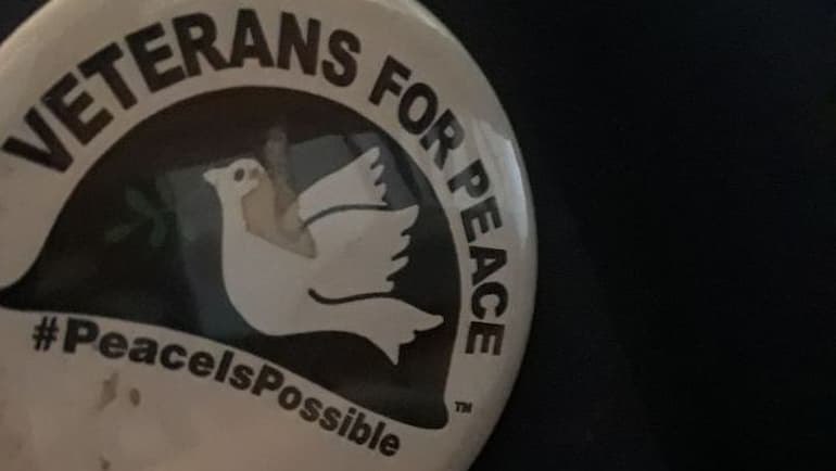 Veterans for Peace with dove