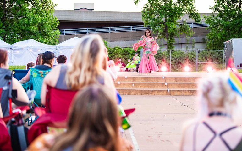 Carmen Love Monroe at Pride Party at Bass Street Landing June 15.