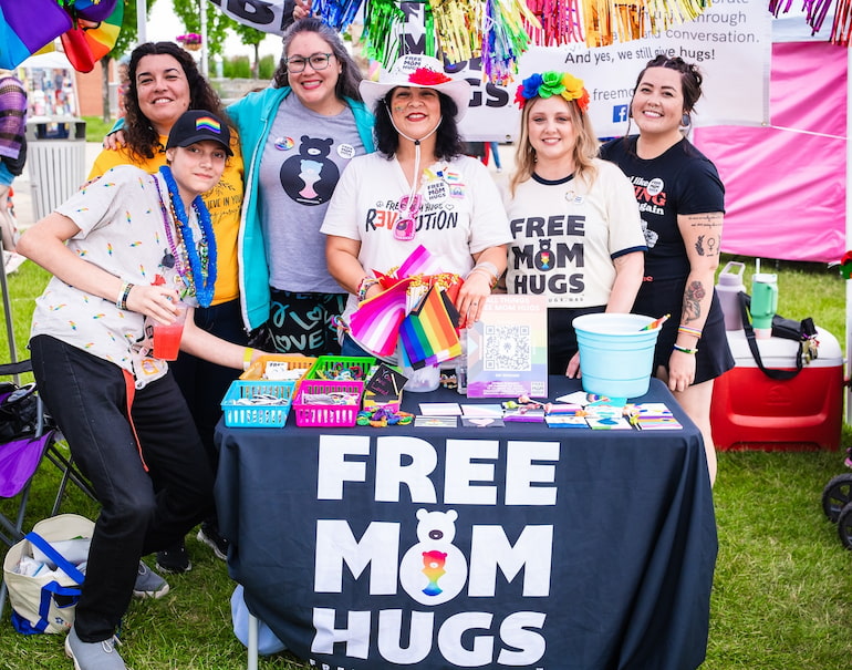 Free Mom Hugs members at Quad Cities Pride Festival