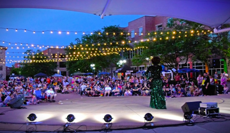 Dominique Zaire at Pride Party at Bass Street Landing June 15