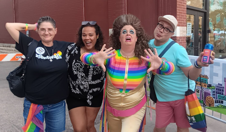 Taylor Bear and Leslie Hall at Cedar Valley Pride Fest