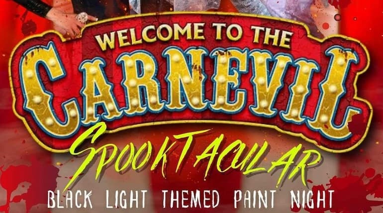 Carnevil Black Light Paint Night with drag