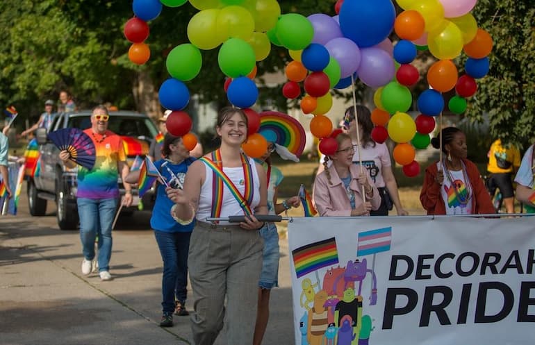 Marcella Meza in Decorah Pride Parade